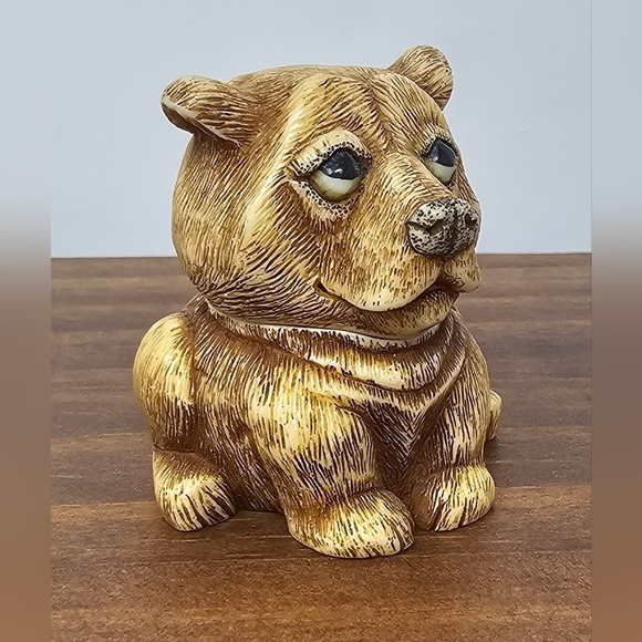 Vintage 2001 Pot Belly Harmony Kingdom Cubby's Blues Bear Trinket Box Hidden - Picture 3 of 13